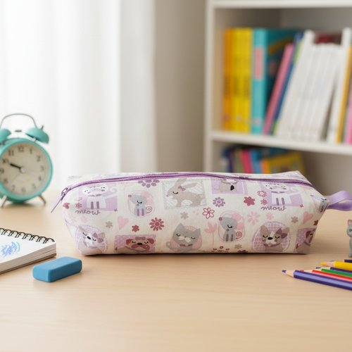 Trousse d'école fille motif animaux