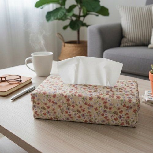 Housse pour boite à mouchoirs coton imprimé