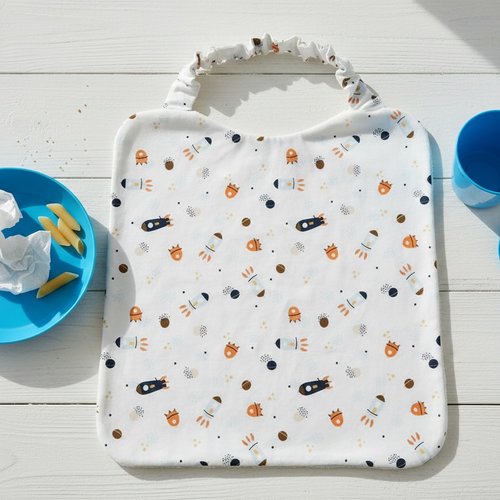 Serviette de cantine élastique coton imprimé