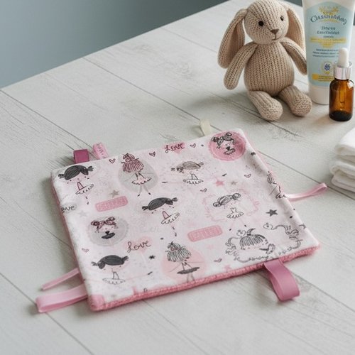 Doudou plat carré coton motifs danseuses