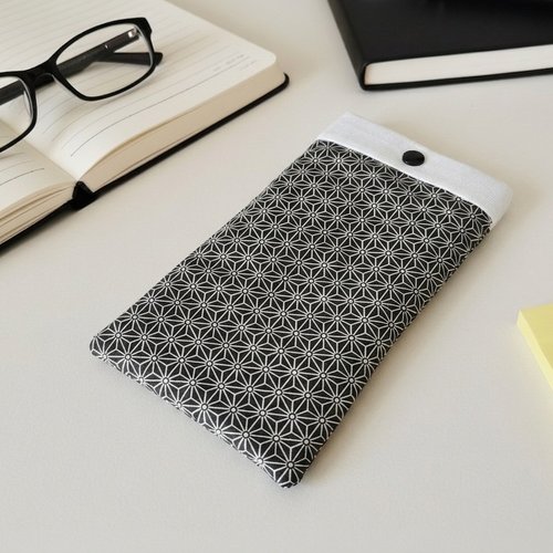 Housse/étui rembourré téléphone portable noir et blanc