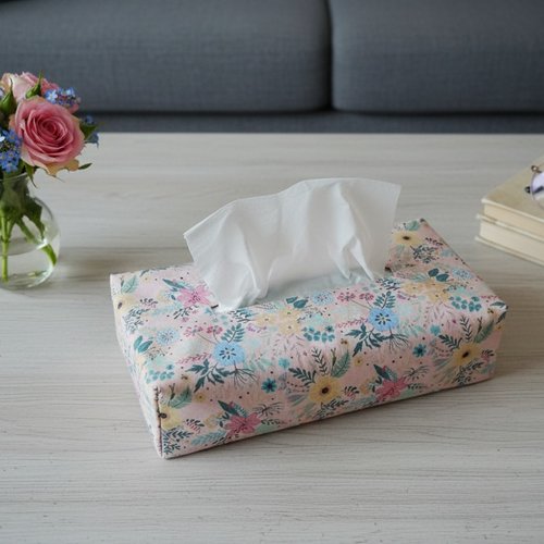 Housse pour boite à mouchoirs coton imprimé
