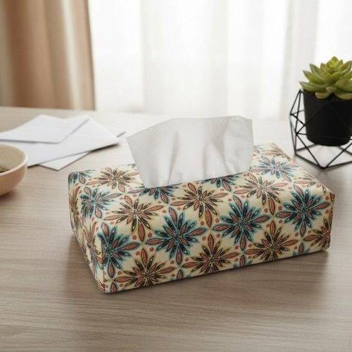 Housse pour boite à mouchoirs coton imprimé