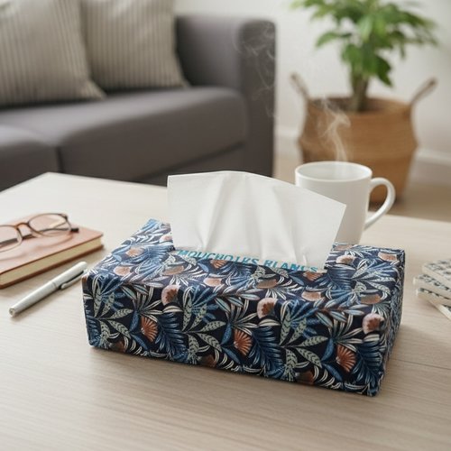 Housse pour boite à mouchoirs coton imprimé