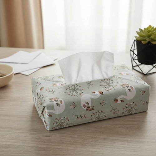 Housse pour boite à mouchoirs coton imprimé