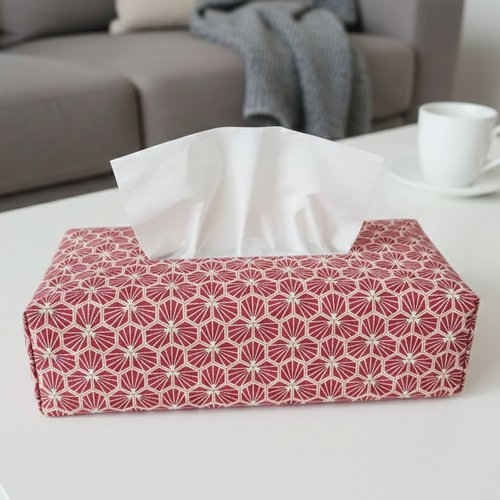 Housse pour boite à mouchoirs coton imprimé