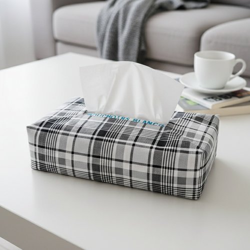 Housse pour boite à mouchoirs coton imprimé