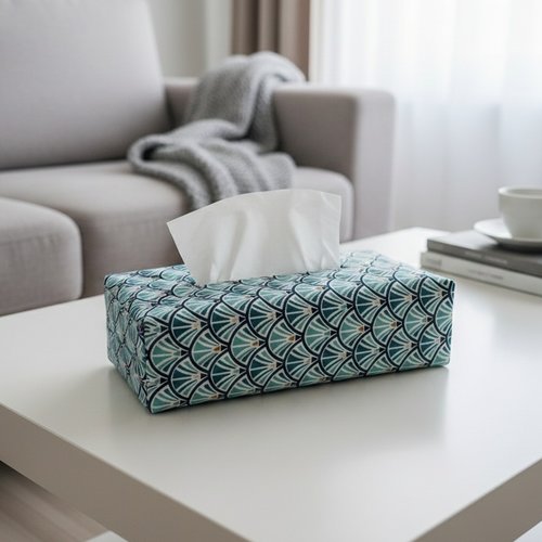 Housse pour boite à mouchoirs coton imprimé