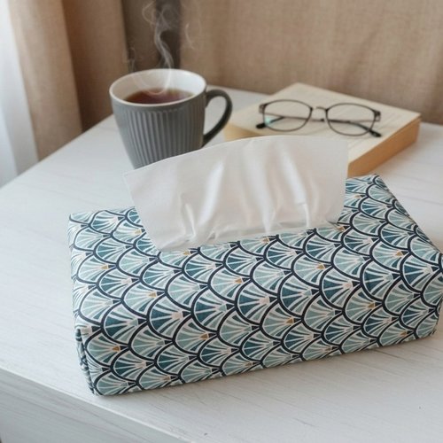 Housse pour boite à mouchoirs coton imprimé