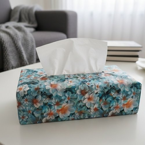 Housse pour boite à mouchoirs polyester imprimé effet 3d