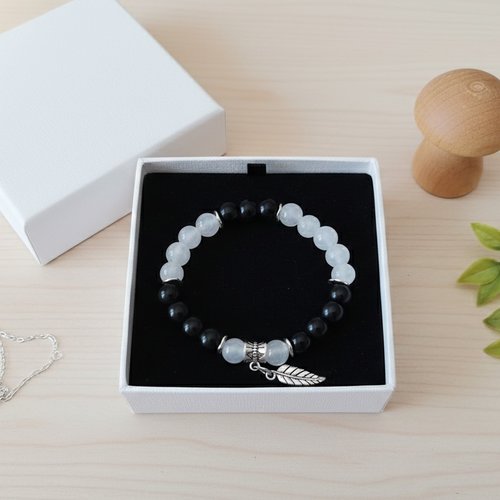 Bracelet fil élastique perles en verre