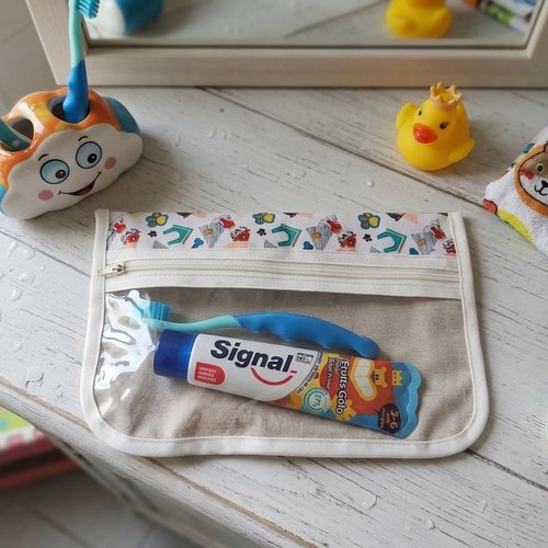 Pochette brosse à dent et dentifrice pat patrouille