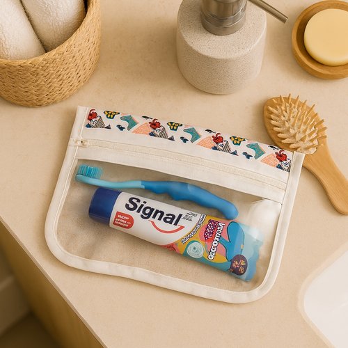 Pochette brosse à dent et dentifrice pat patrouille