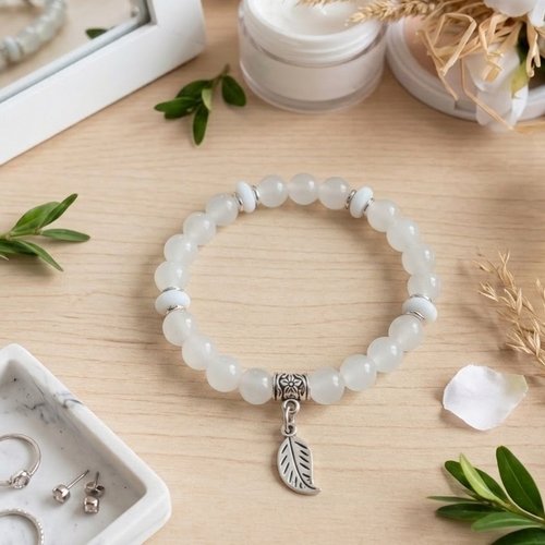 Bracelet fil élastique perles en verre