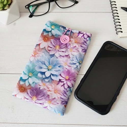 Housse/étui rembourré téléphone portable tissu effet 3d