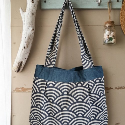 Sac à main coton et jean