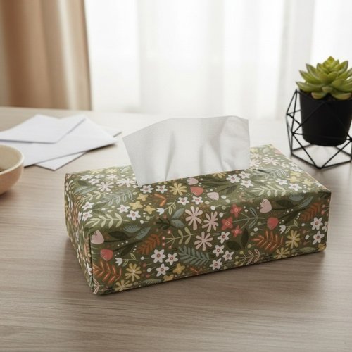 Housse pour boite à mouchoirs coton imprimé