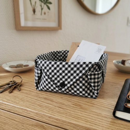 Panier/corbeille tissus vichy
