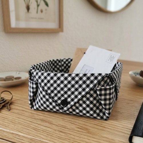 Panier/corbeille tissus vichy