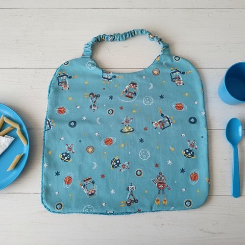Serviette de cantine élastique motif robots