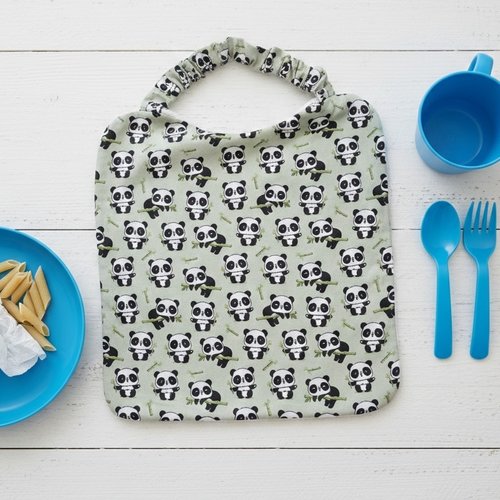 Serviette de cantine élastique motifs panda