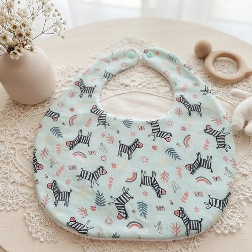 Bavoirs bébé coton et nid d'abeilles blanche