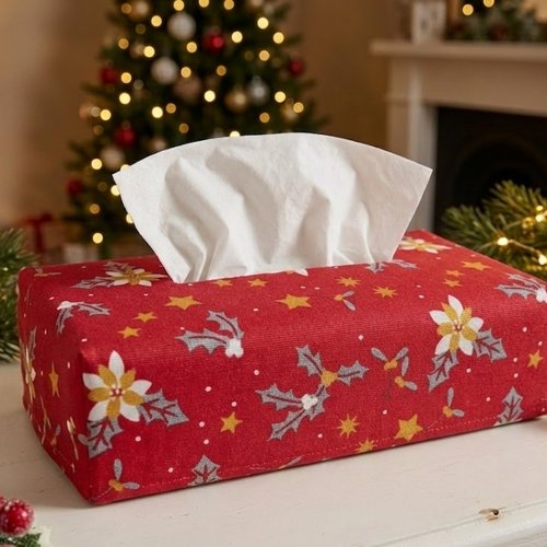 Housse pour boite à mouchoirs thème noël