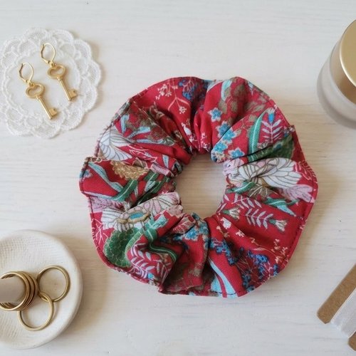 Chouchou coton rouge