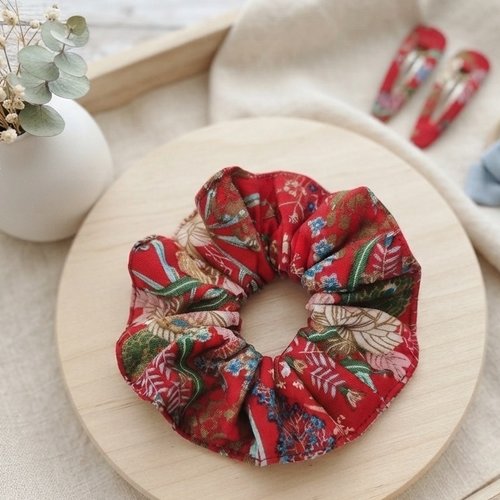 Chouchou coton rouge