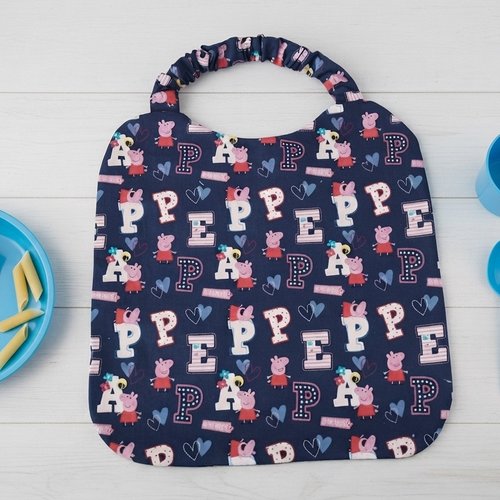 Serviette de cantine élastique coton imprimé peppa pig