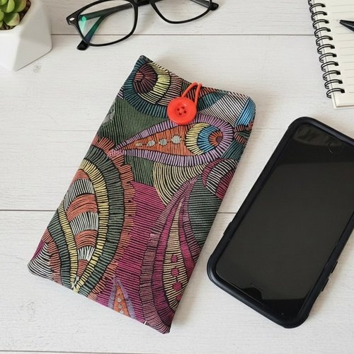 Housse/étui rembourré téléphone portable/étui à lunettes