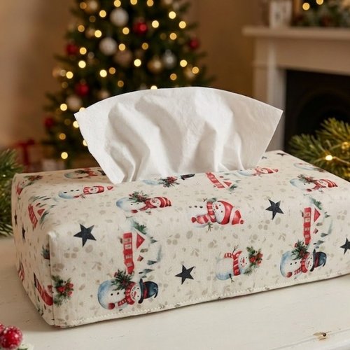 Housse pour boite à mouchoirs thème noël