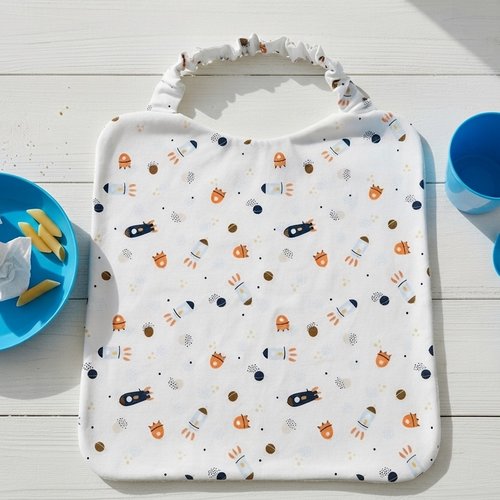 Serviette de cantine élastique coton imprimé