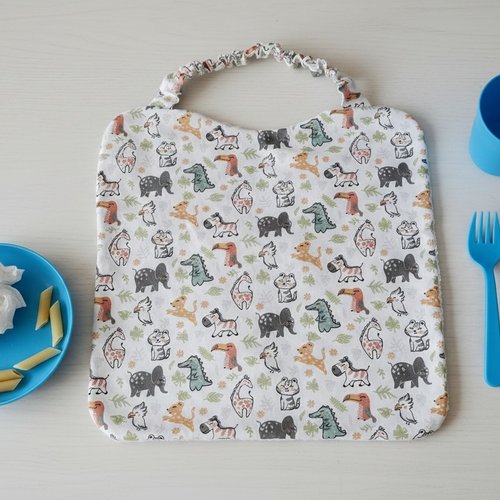 Serviette de cantine élastique coton imprimé