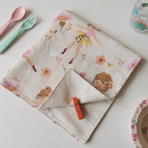 Serviette de table pour enfants motifs danseuses