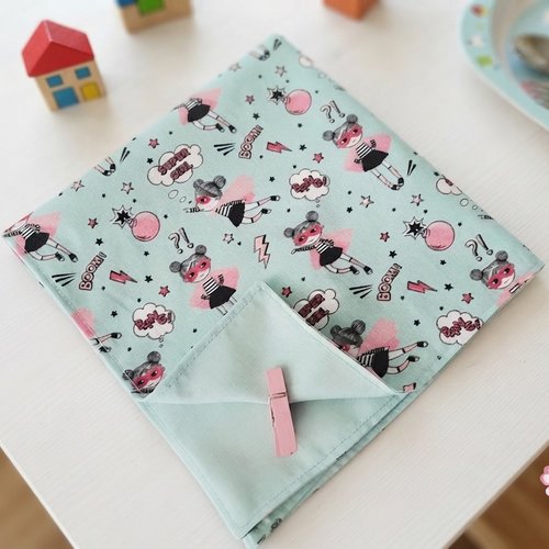 Serviette de table pour enfants super girl