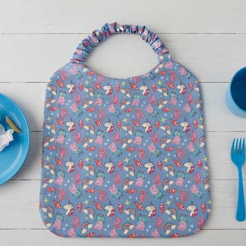 Serviette de cantine élastique coton motifs peppa pig