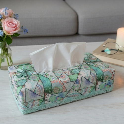 Housse pour boite à mouchoirs motifs géométriques