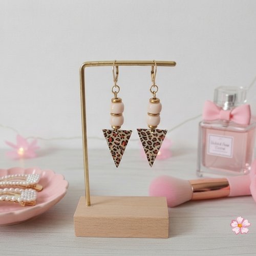 Boucles d'oreilles acier inoxydable pendentif triangle fer