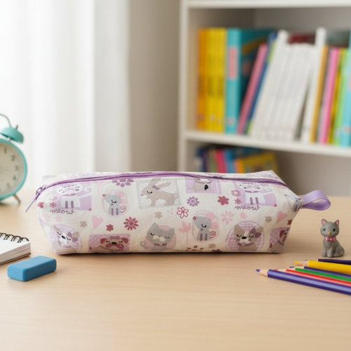 Trousse d'école fille motif animaux