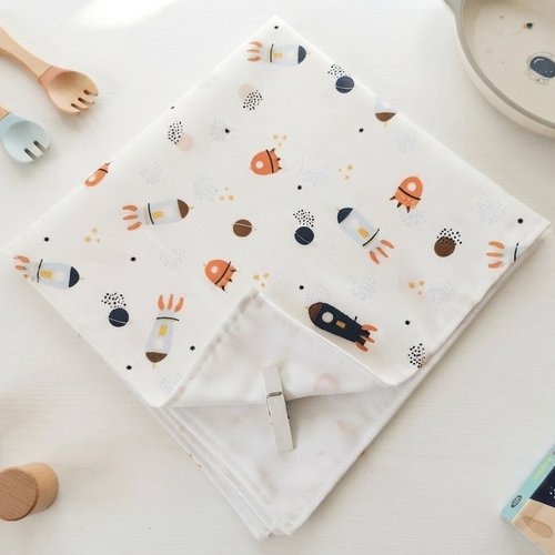 Serviette de table pour enfants motifs fusées