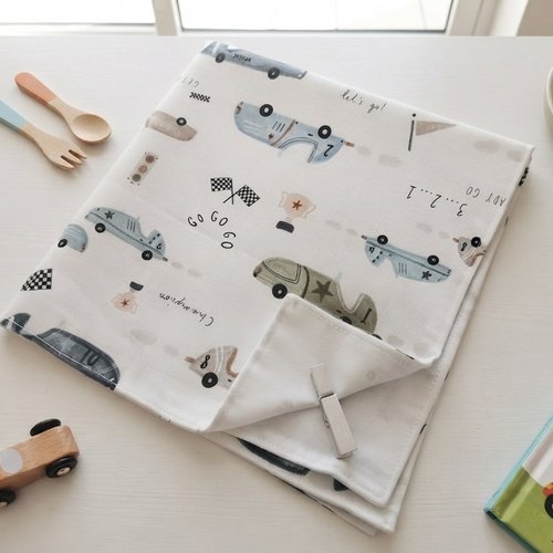 Serviette de table pour enfants motifs voitures anciennes
