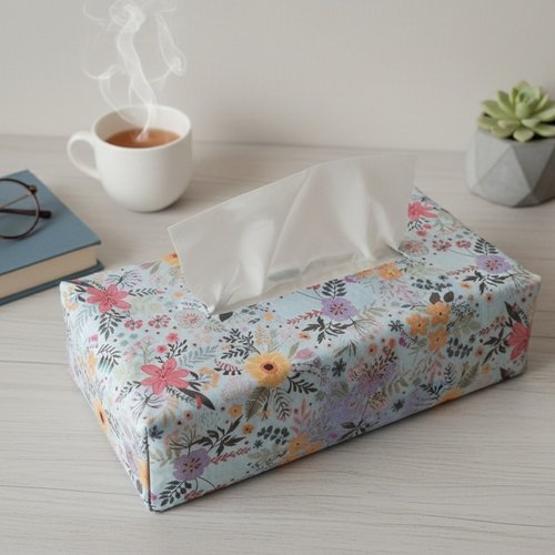 Housse pour boite à mouchoirs coton imprimé