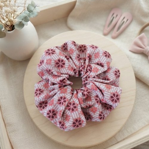 Chouchou fille coton rose