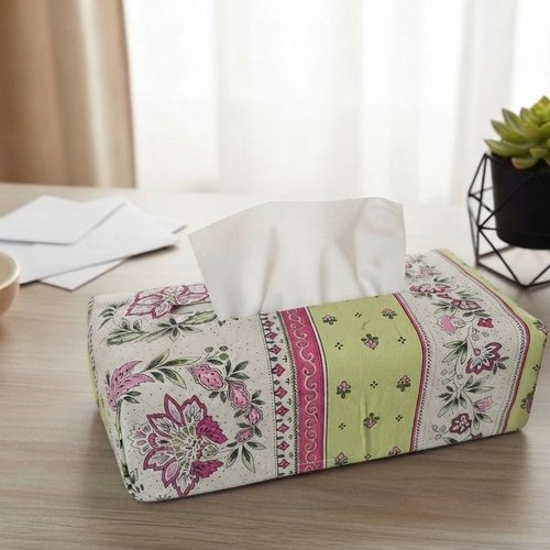 Housse pour boite à mouchoirs coton imprimé