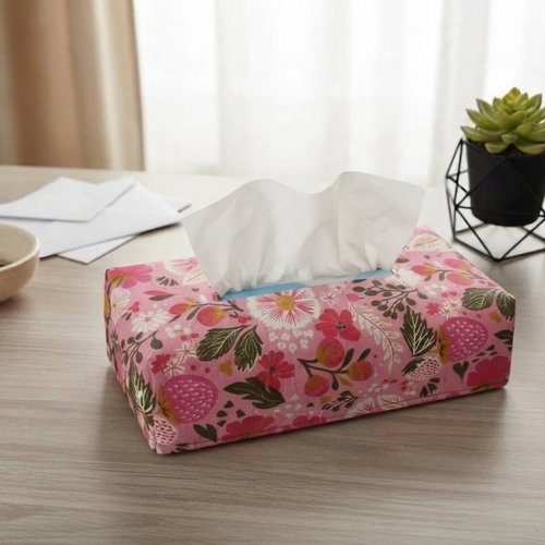 Housse pour boite à mouchoirs coton imprimé