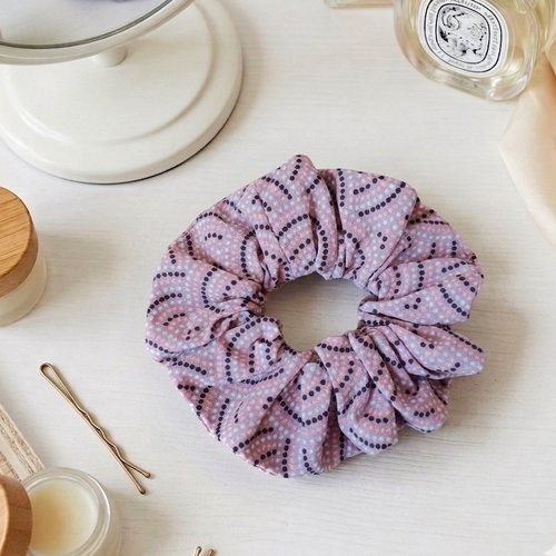 Chouchou coton vieux rose