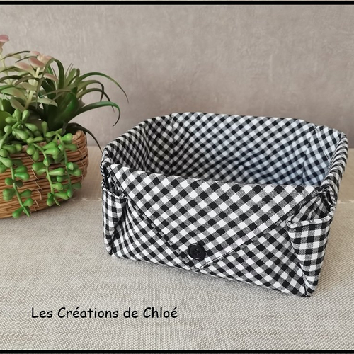 Panier/corbeille tissus vichy