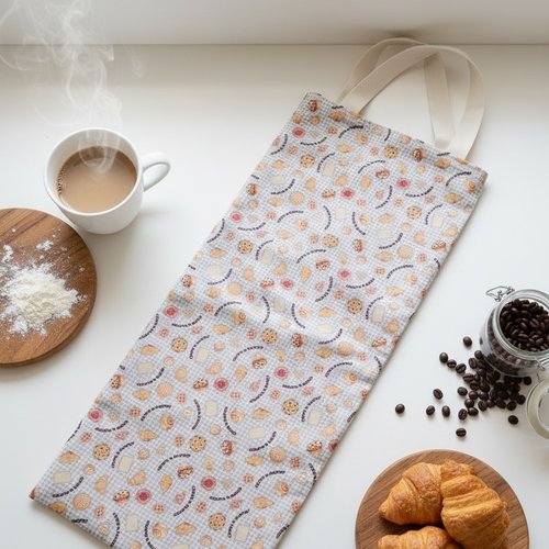 Sac à pains motifs viennoiserie
