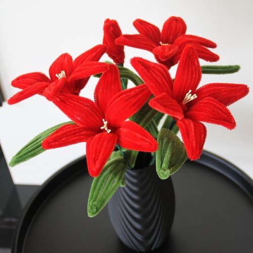 Bouquet de lys rouge